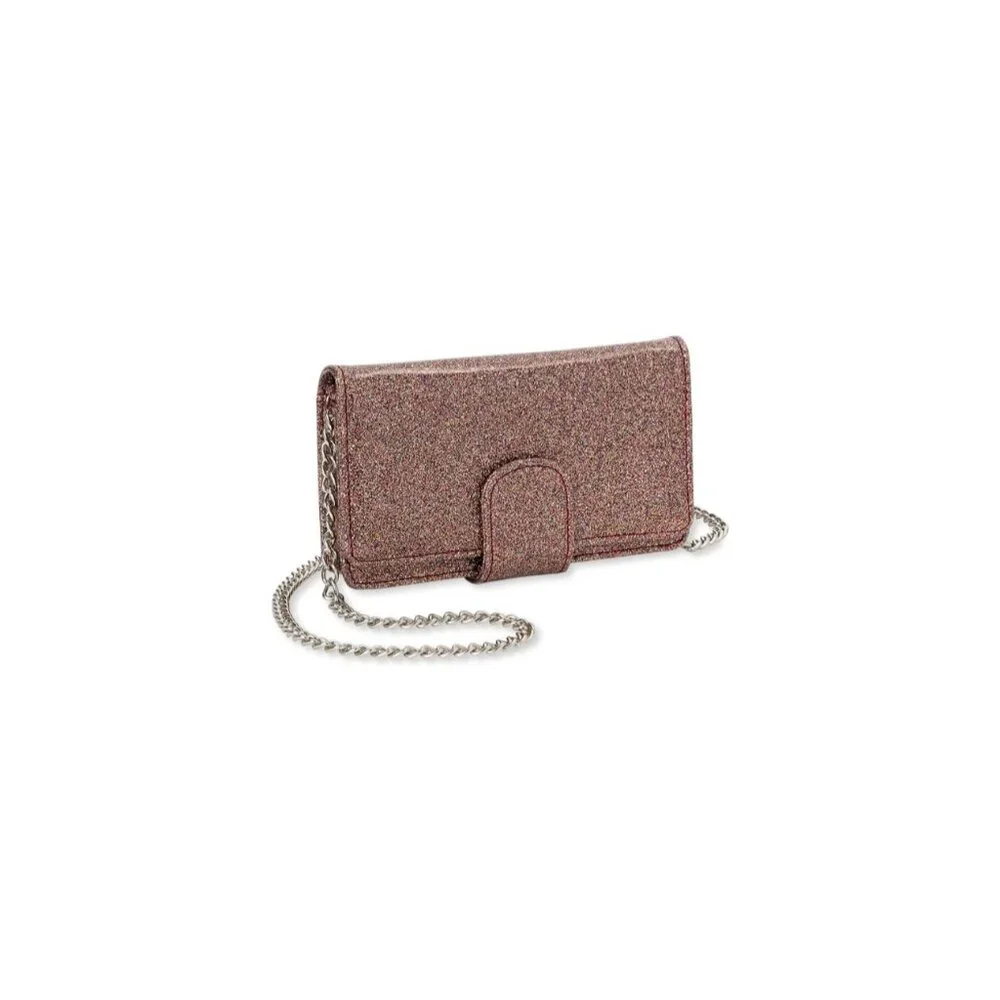 NWT No Boundaries Womens Multi Glitter Chain Crossbody Purse Wallet Shiny Trendy